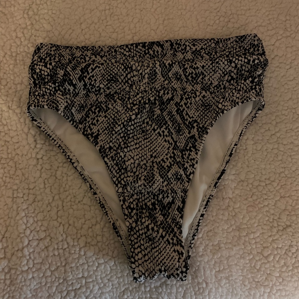 High Wasted Reptile Skin Bikini Bottoms